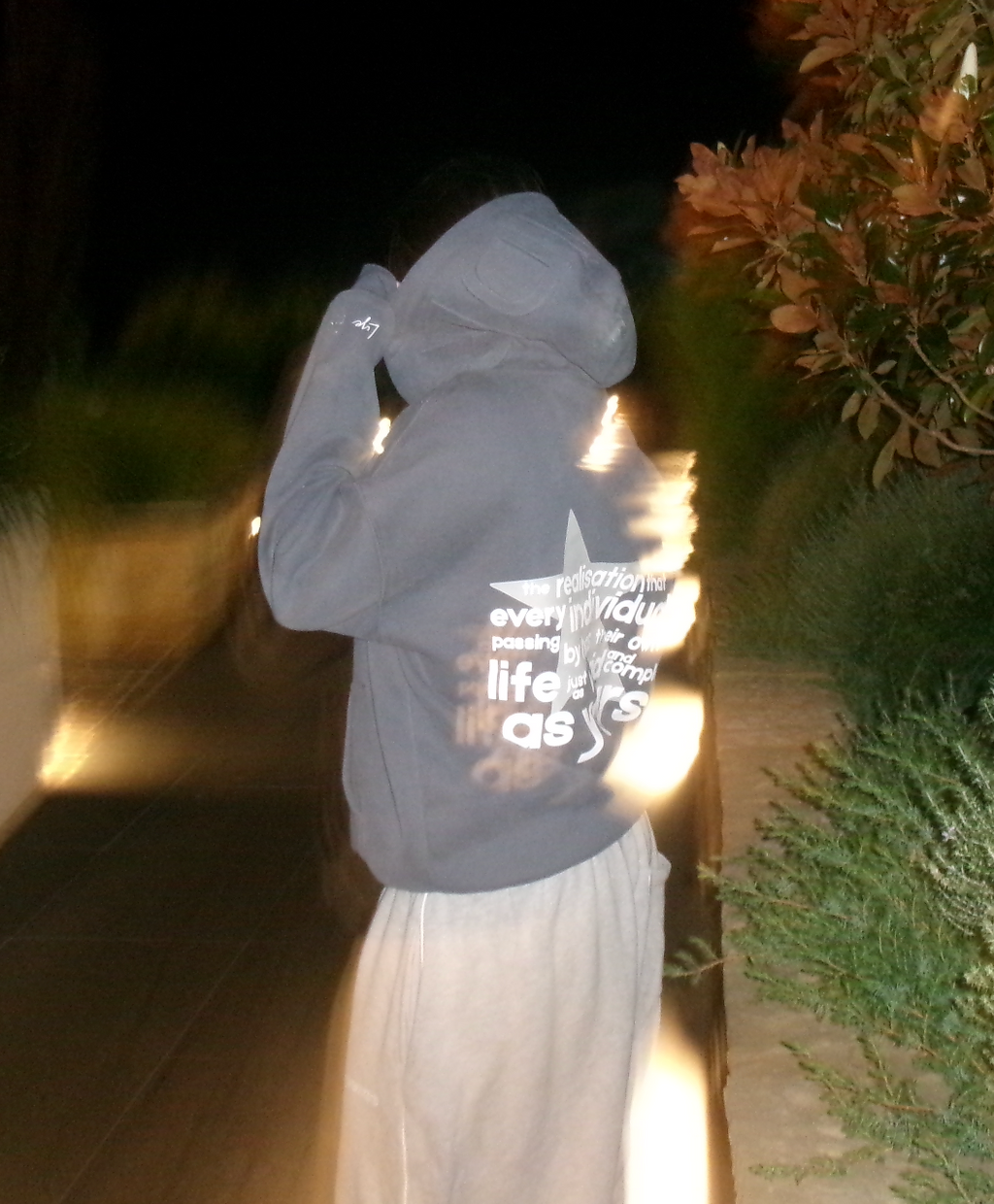 'Sonder' Embossed Dusty Blue Hoodie